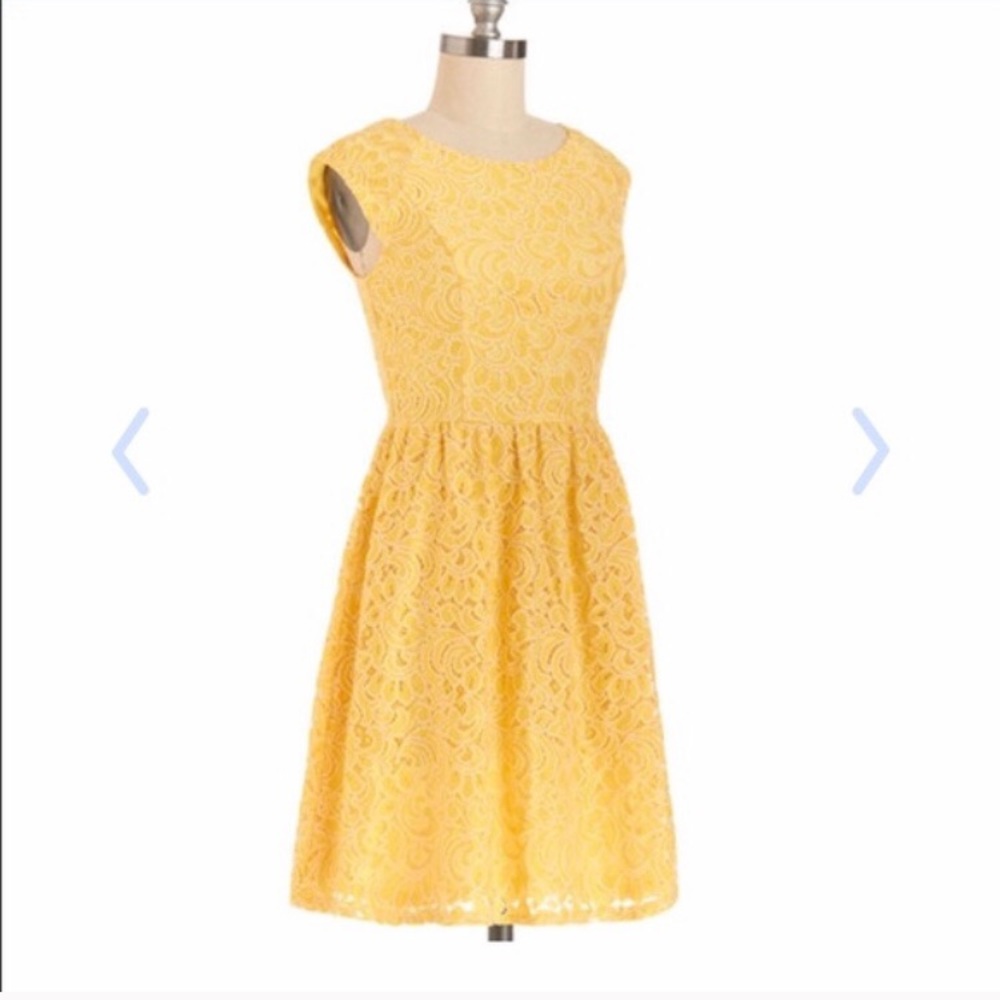 Yellow Lace Dress - Modcloth - Moon